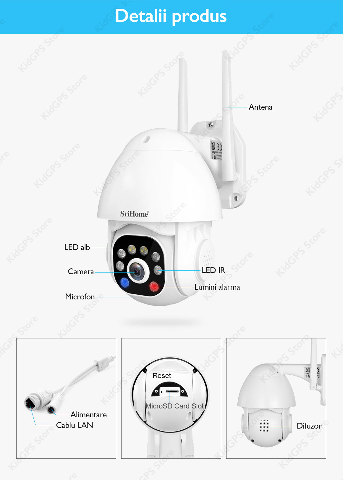 Camera de supraveghere WIFI SriHome SH039B Pro Camera de supraveghere WIFI SriHome SH039B Pro
